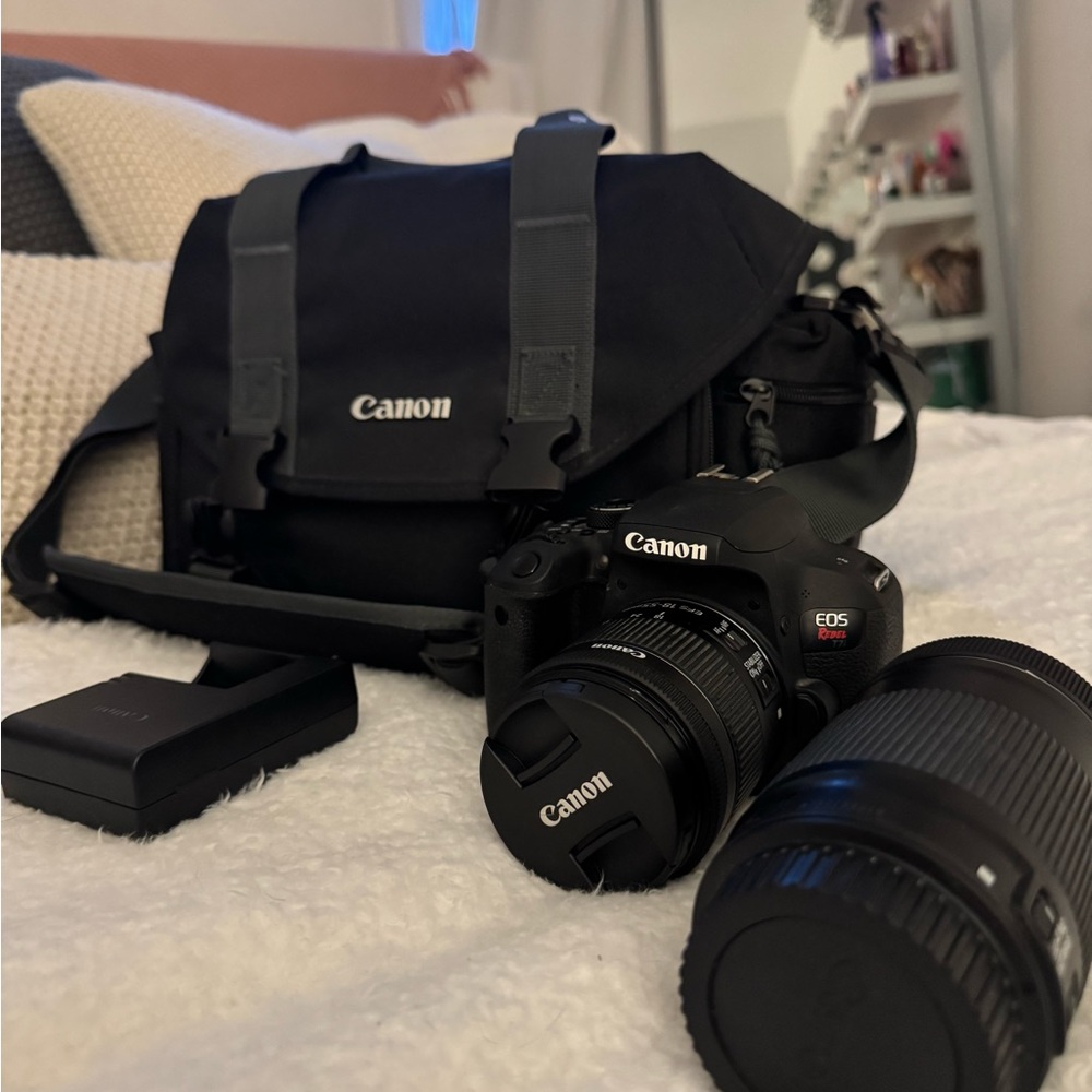 Canon Black DSLR Camera with Accessories